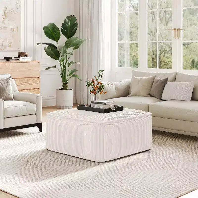 Poufs carrés rembourrés polyvalents modernes pour l'intérieur