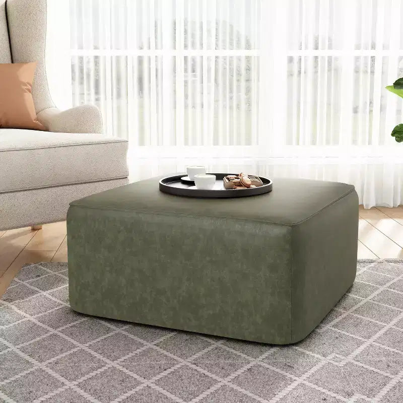 Poufs carrés rembourrés polyvalents modernes pour l'intérieur