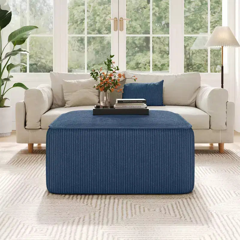 Poufs carrés rembourrés polyvalents modernes pour l'intérieur