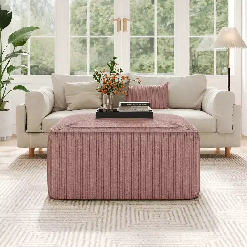 Poufs carrés rembourrés polyvalents modernes pour l'intérieur