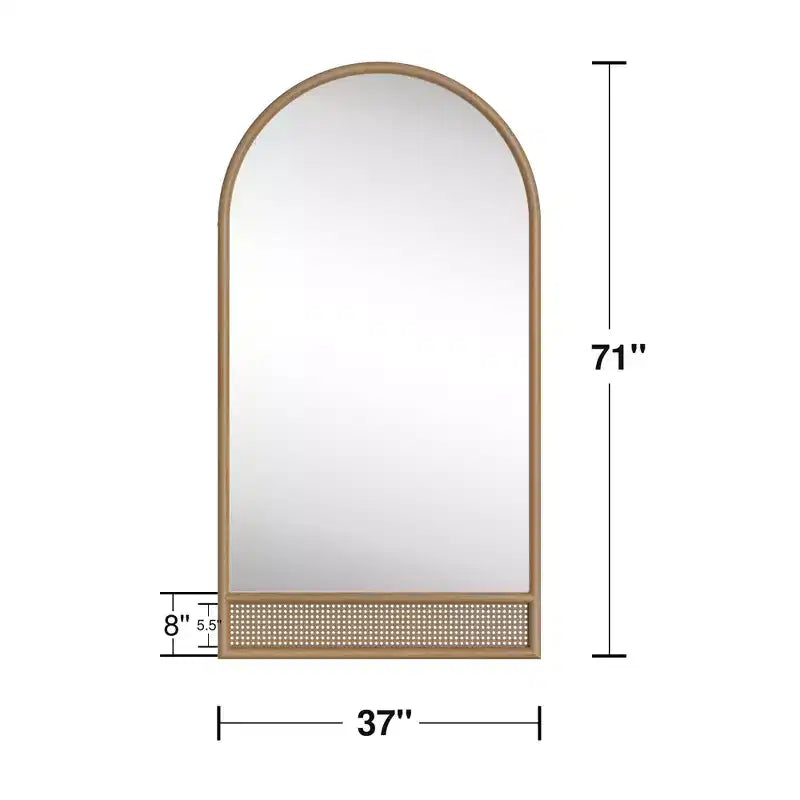 Miroir intégral en bois massif marron à bords droits 180x93x4cm