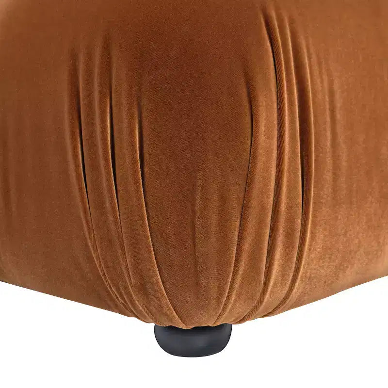 Pouf cocktail moderne et modulaire Bubble, Velours de performance vert olive