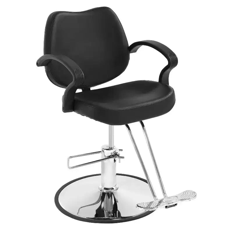 Fauteuil de barbier Fauteuil de salon de coiffure avec pompe hydraulique pivotant à 360 degrés