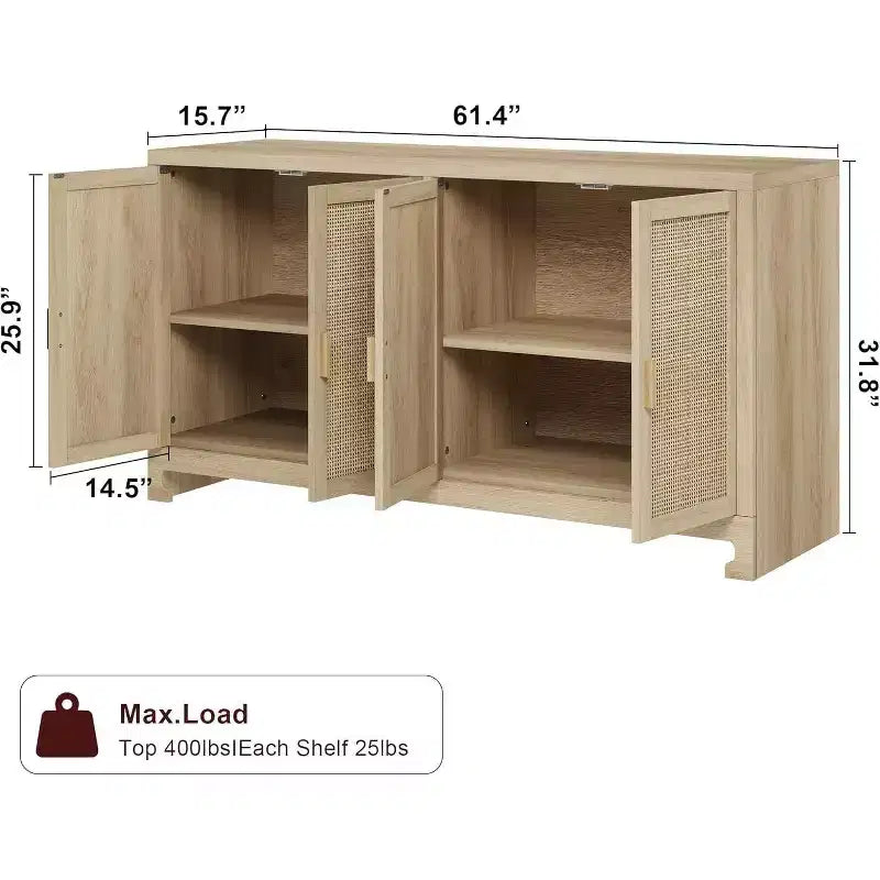 Armoire de rangement moderne en rotin