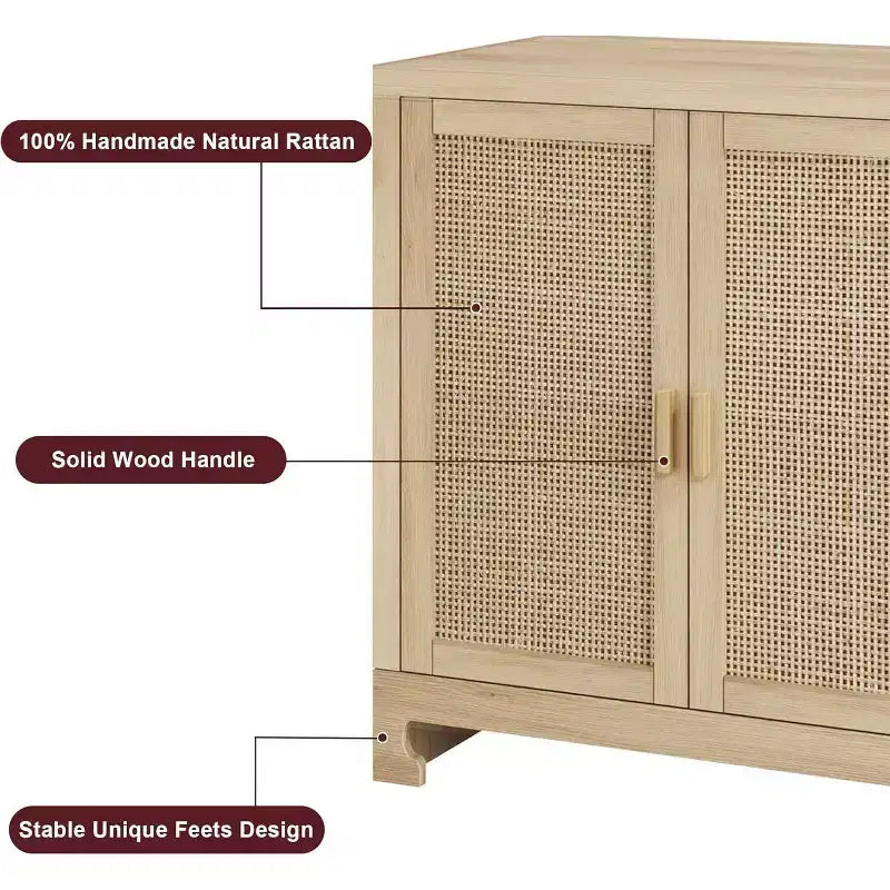 Armoire de rangement moderne en rotin