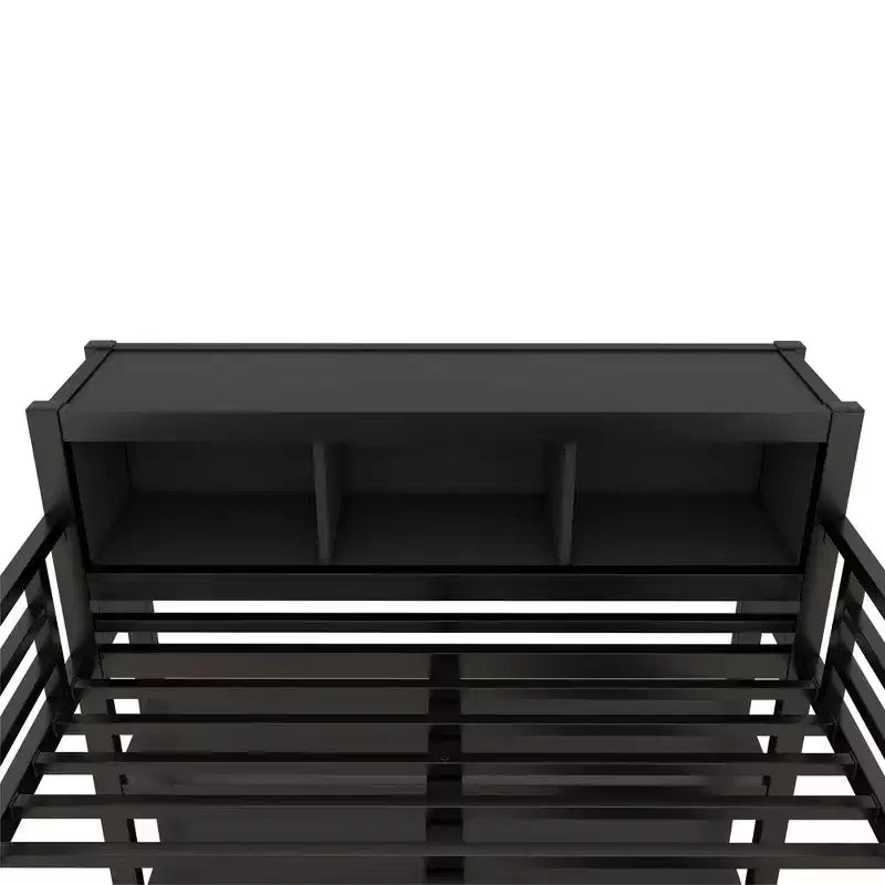 Lit mezzanine pleine/grand lit avec armoire et bureau en L, lits superposés en métal robustes avec rangement, lits superposés hauts pour adolescents et adultes.