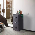 Chariot de salon à roulettes, 3 tiroirs, porte-outils latéraux