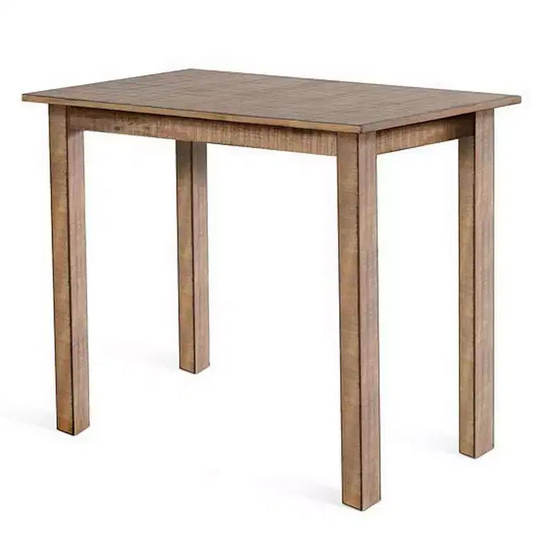 Table de salle à manger haute | Plateau rectangulaire 48 po | Bois d'acajou