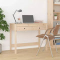 Bureau Bois Naturel Pin Massif Bureau Moyen Rectangulaire