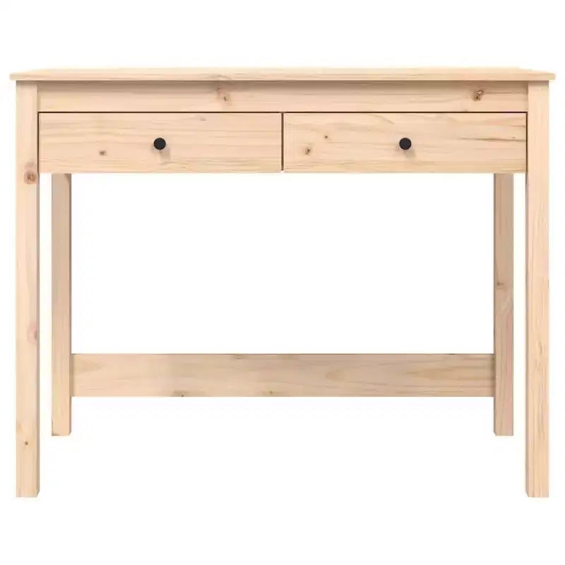 Bureau Bois Naturel Pin Massif Bureau Moyen Rectangulaire
