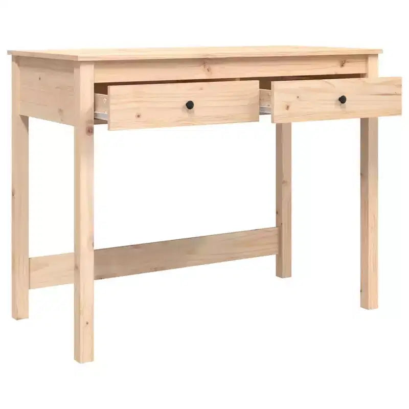 Bureau Bois Naturel Pin Massif Bureau Moyen Rectangulaire