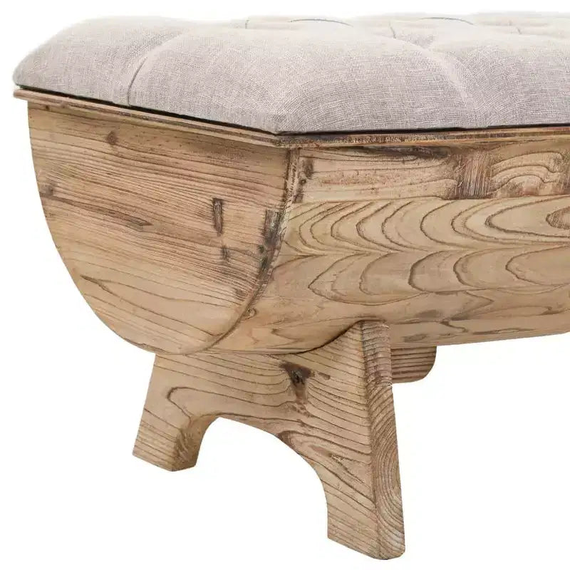 Banc de rangement en bois de sapin massif 40,6
