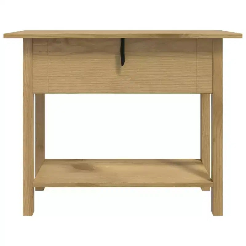 Console Table Brun Pin Massif Ciré 36.6 x 13.6 x 28.7 in
