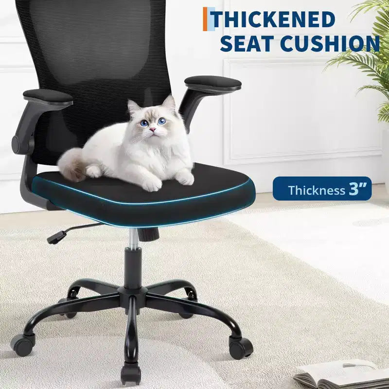 Fauteuil de bureau ergonomique haut de gamme en maille gris clair - Appui-tête réglable et dossier inclinable, pivotant à 360° - Roulettes silencieuses, agréable pour la peau et durable