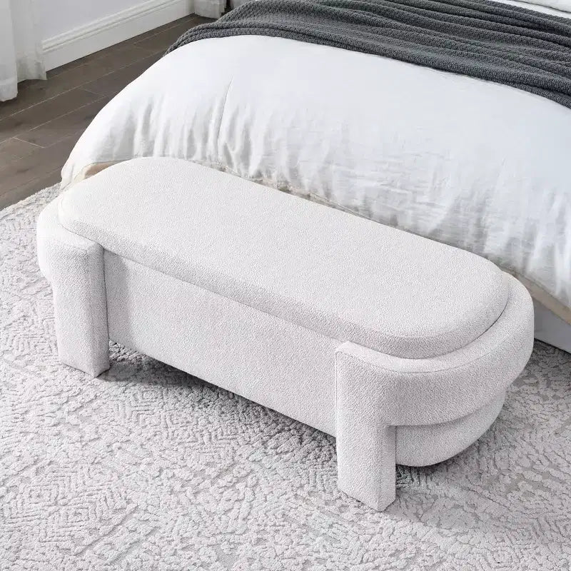 Banc en chenille avec grand espace de rangement pour le salon, l'entrée, la chambre, le couloir, l'appartement, le lounge, pouf rembourré